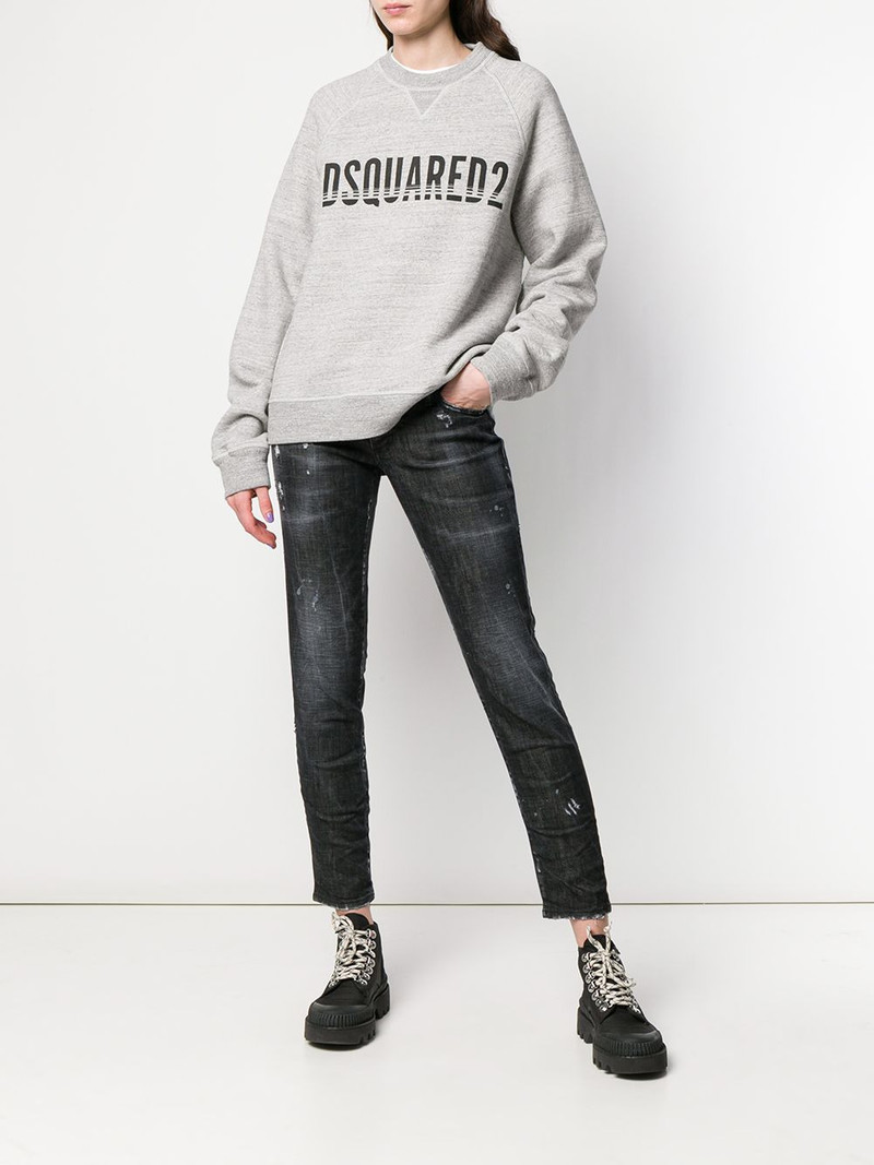 DSQUARED2 logo print sweatshirt outlook