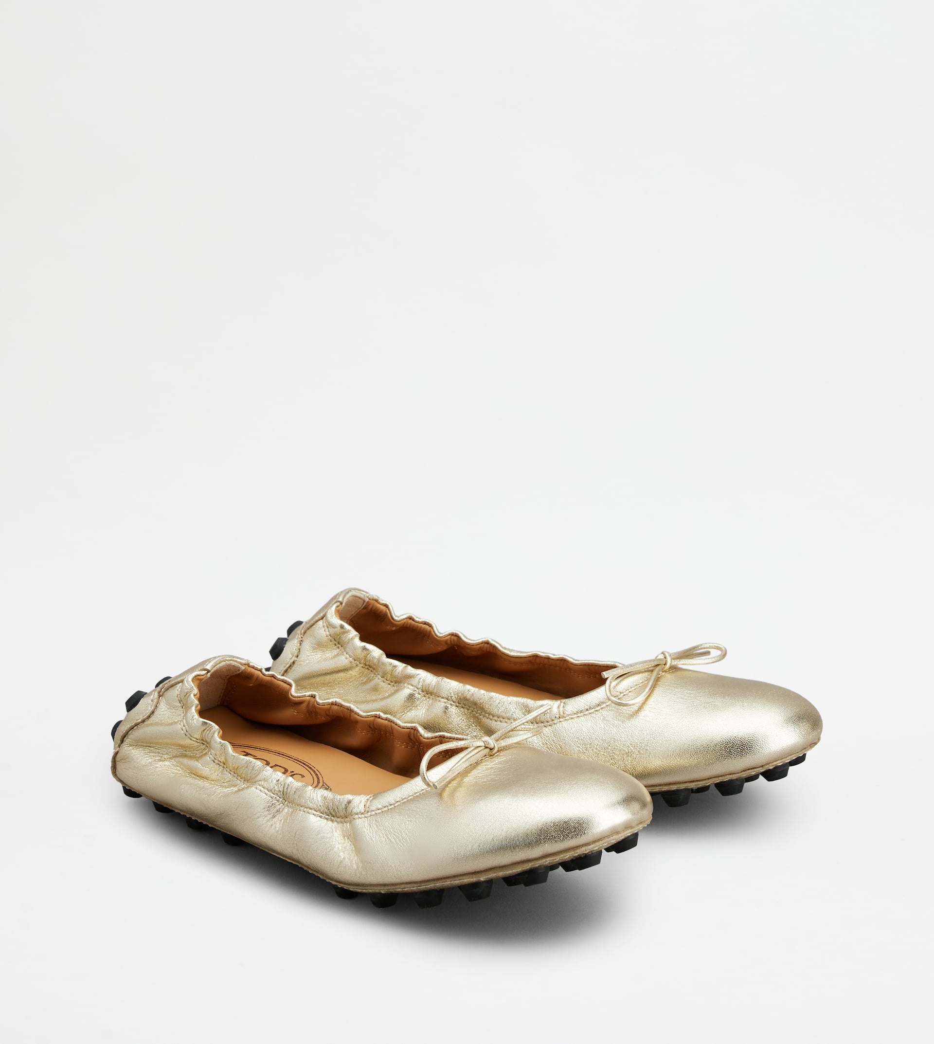 BUBBLE BALLERINAS IN LEATHER - GOLD - 3