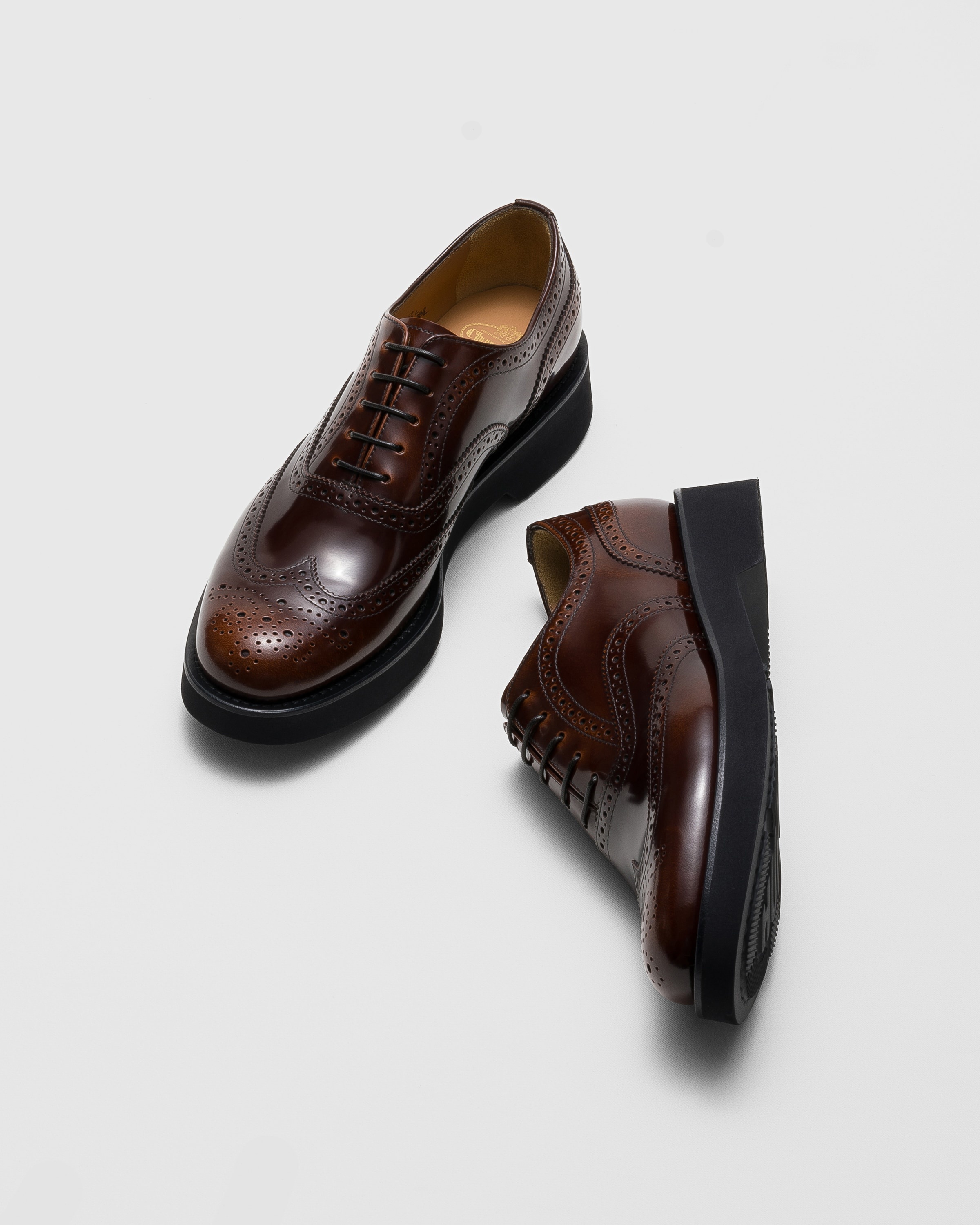 Polished Fumé Oxford Brogue - 2