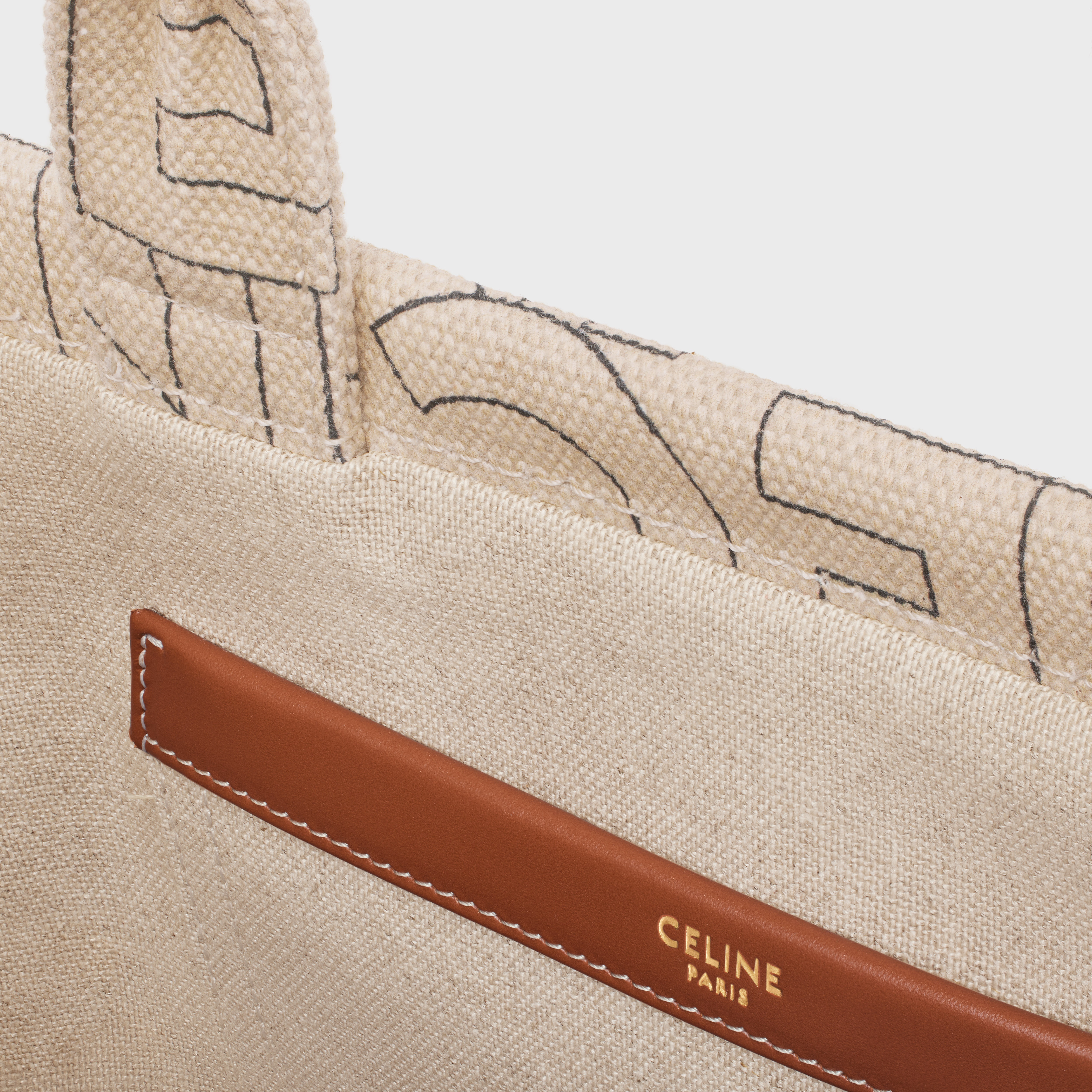 small cabas thais in TEXTILE WITH CELINE ALL-OVER print - 4