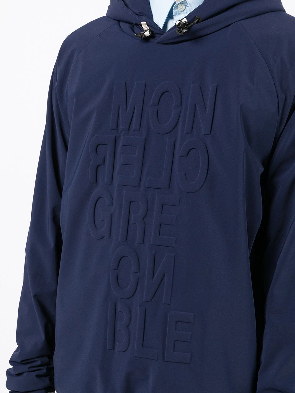 embossed logo hoodie - 5