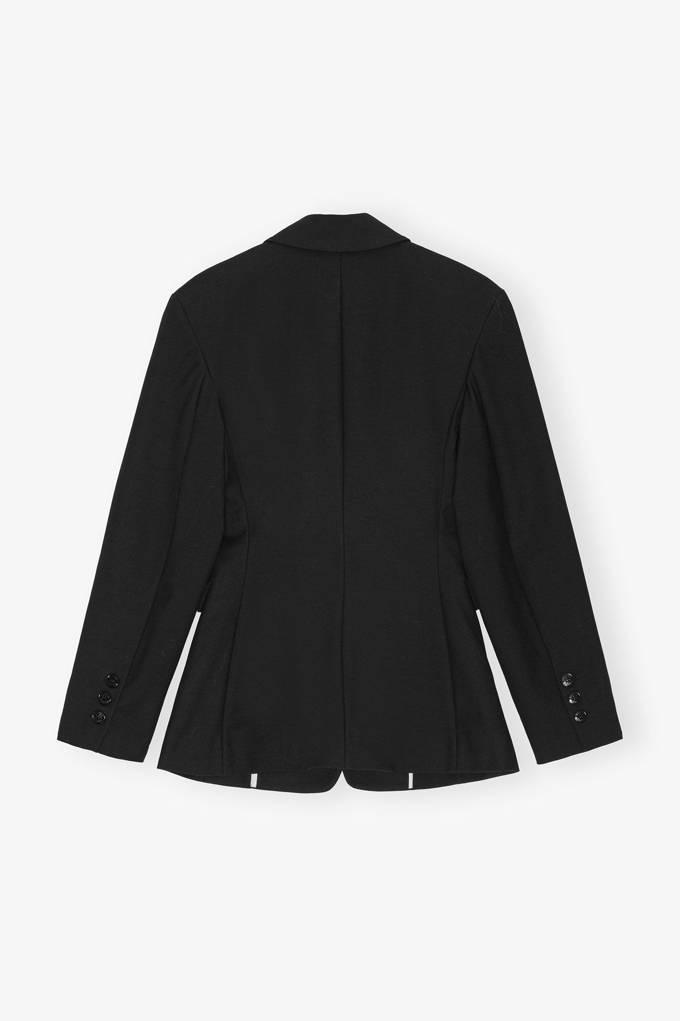 BLACK HEAVY COTTON TAILORING BLAZER - 6