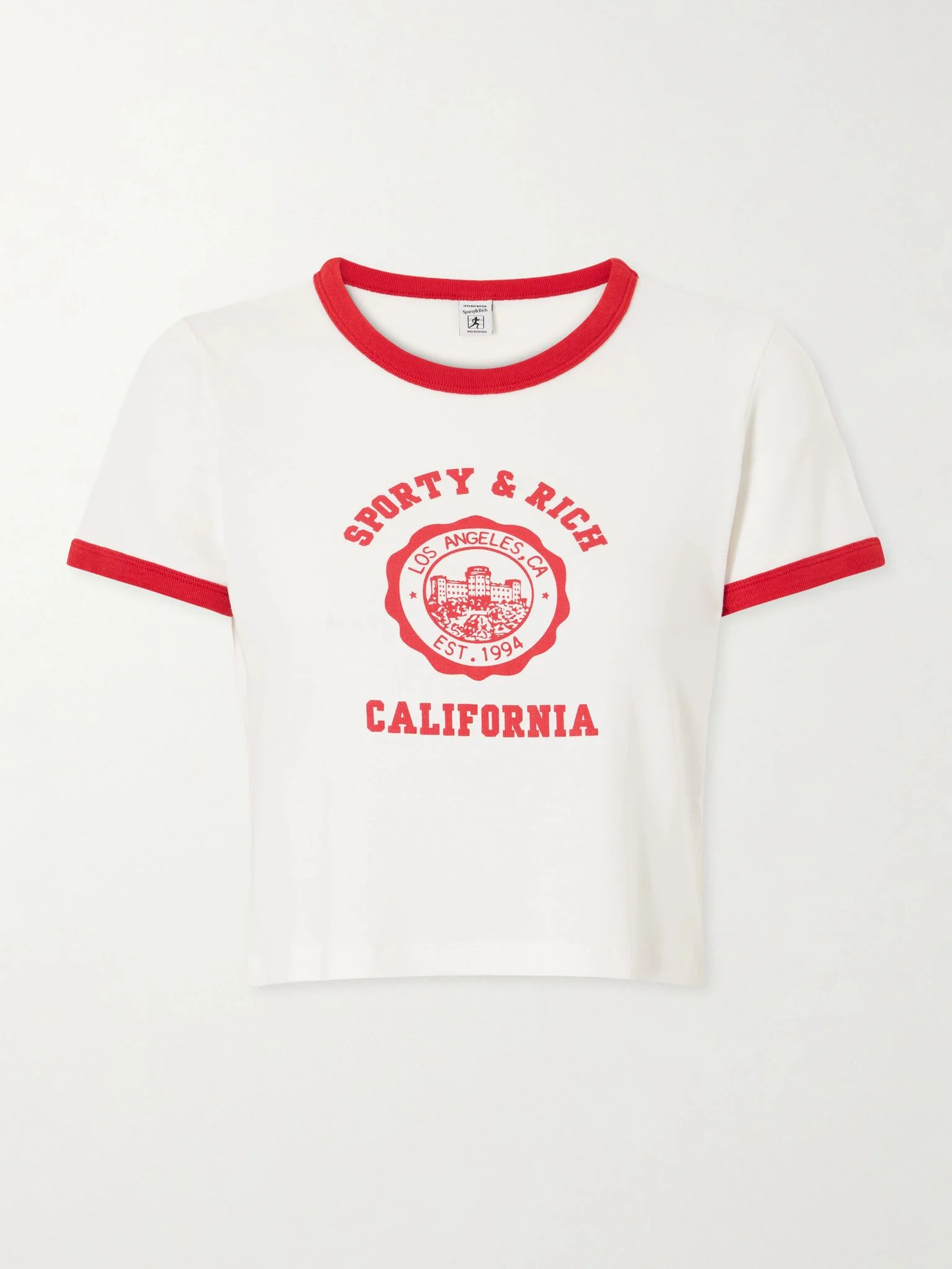 Printed cotton-jersey T-shirt White - 1