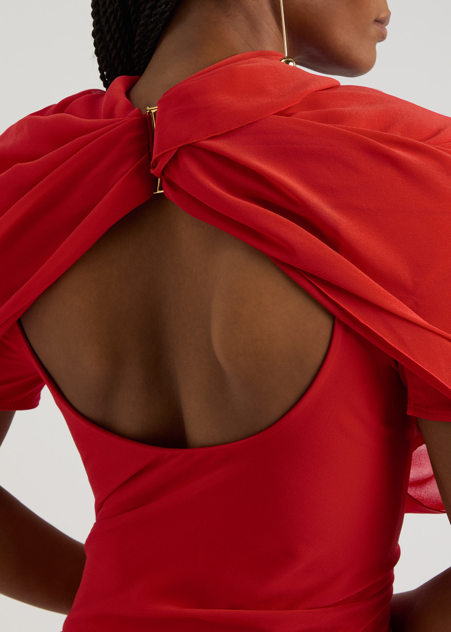Jacquemus La Robe Castagna Chiffon Mini Dress - 5