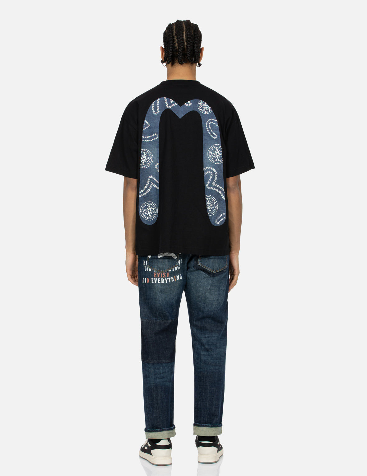 FOAM LINE KAMON AND SEAGULL DAICOCK PRINT LOOSE FIT T-SHIRT - 5