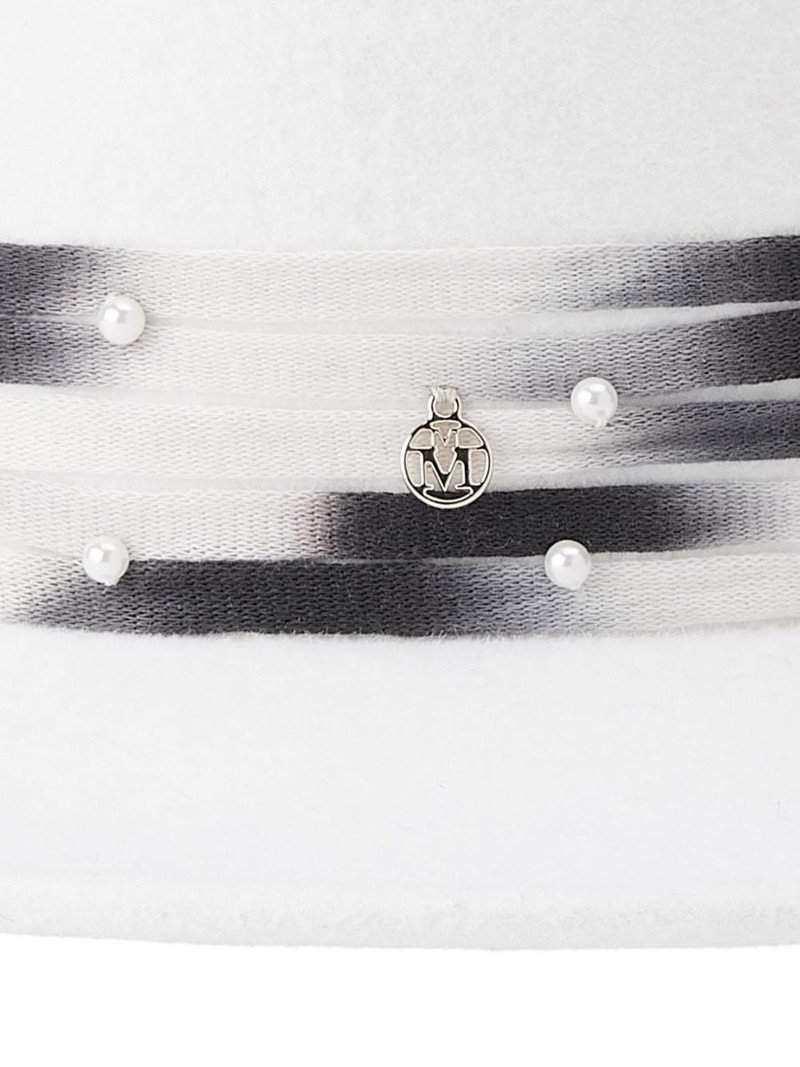 MAISON MICHEL Kiki strap-detail wool hat outlook