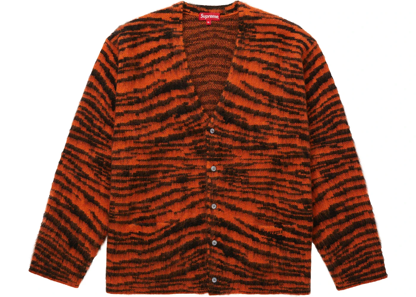 Supreme Brushed Mohair Cardigan Tiger Stripe - 1