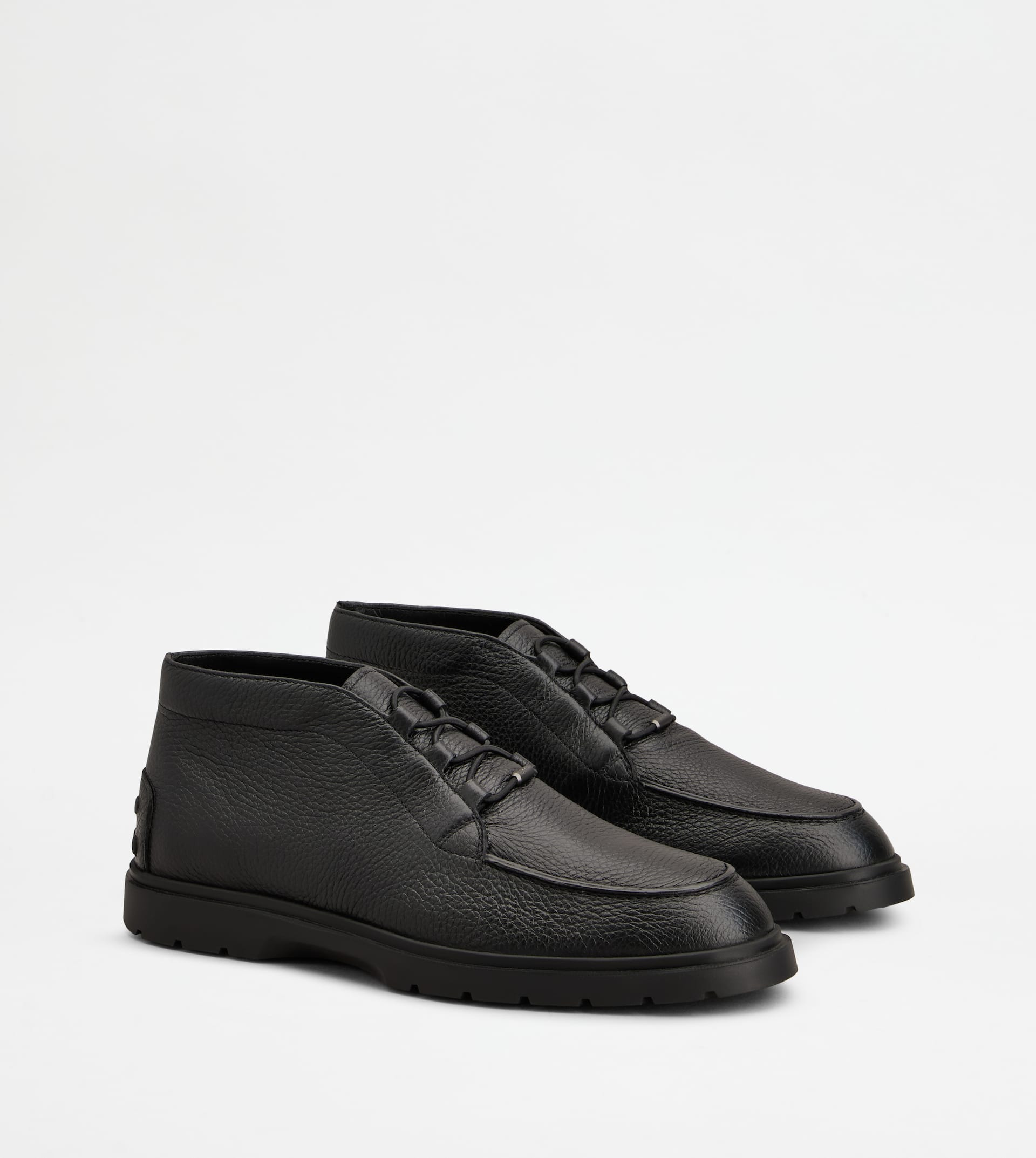 DESERT BOOTS IN LEATHER - BLACK - 2