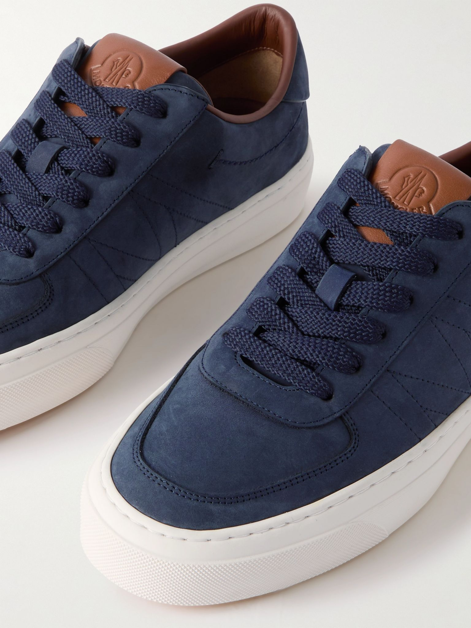 Monclub Embroidered Suede Sneakers Navy - 6