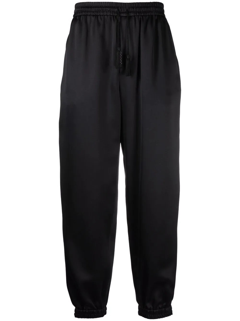 drawstring-waist tassel-detail track trousers - 1