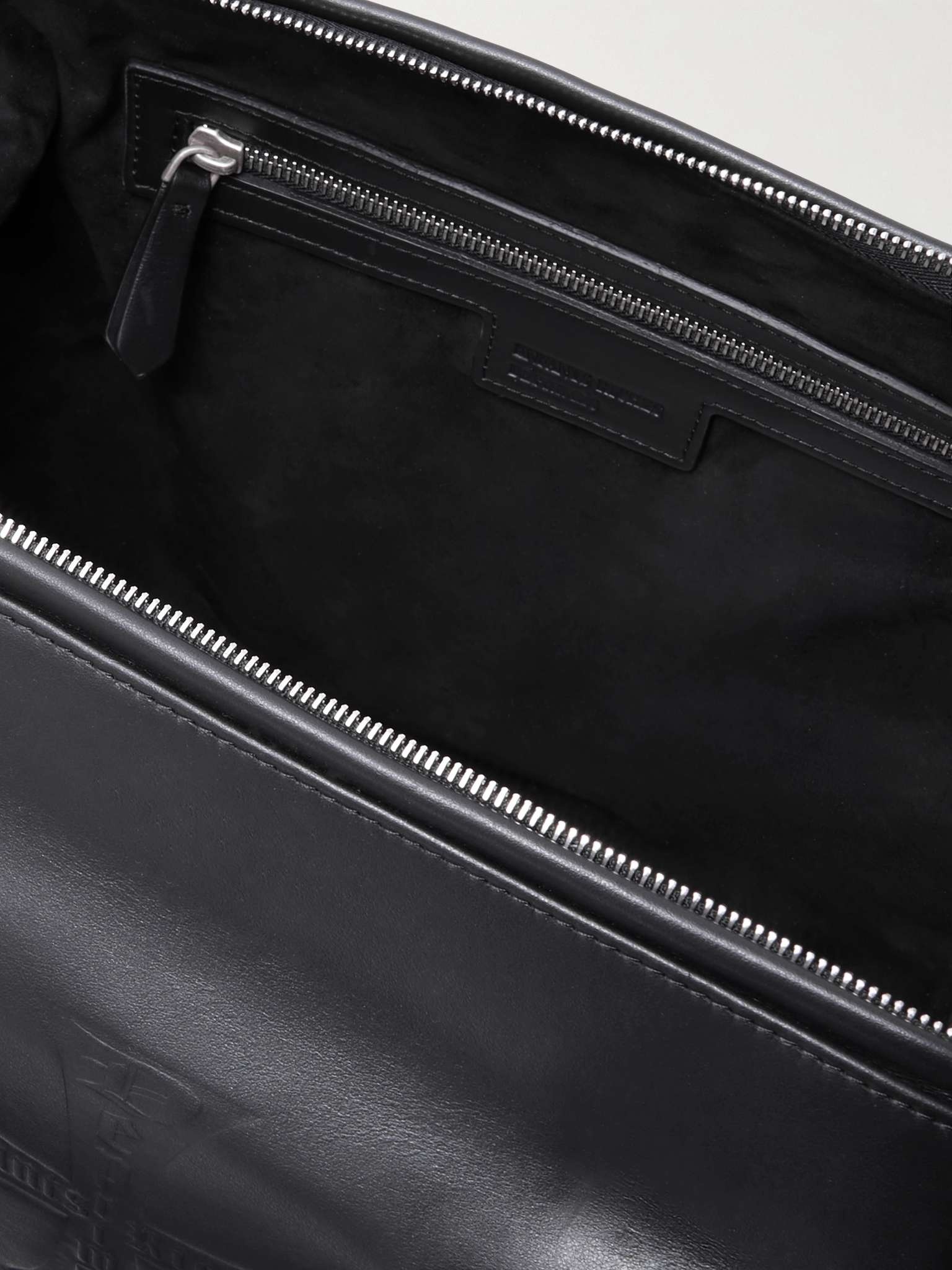 Logo-Embossed Leather Tote Bag - 3
