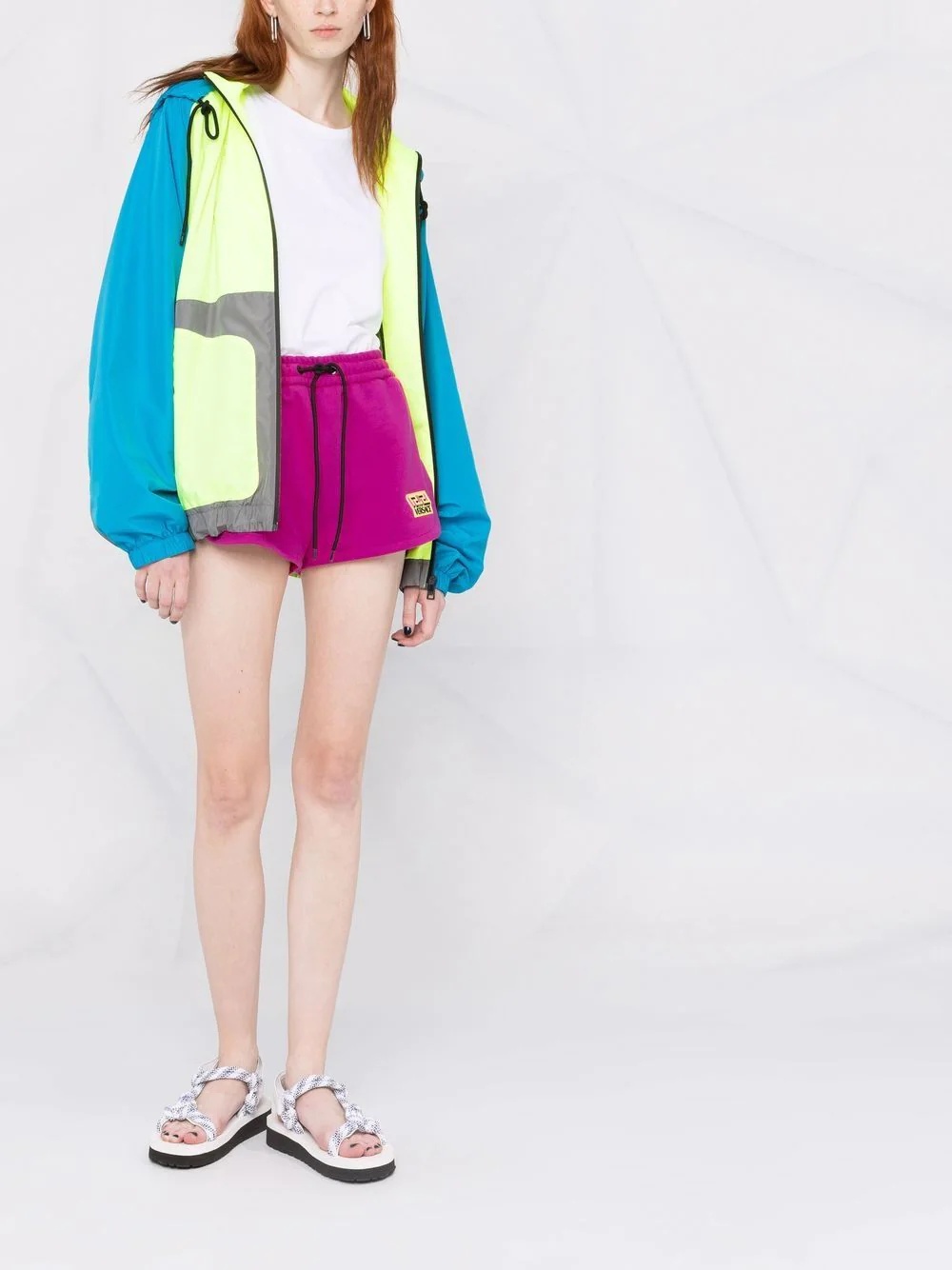 logo-patch track shorts - 2
