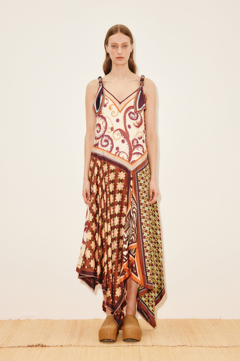 ALÉMAIS Wilson Silk Midi Dress outlook