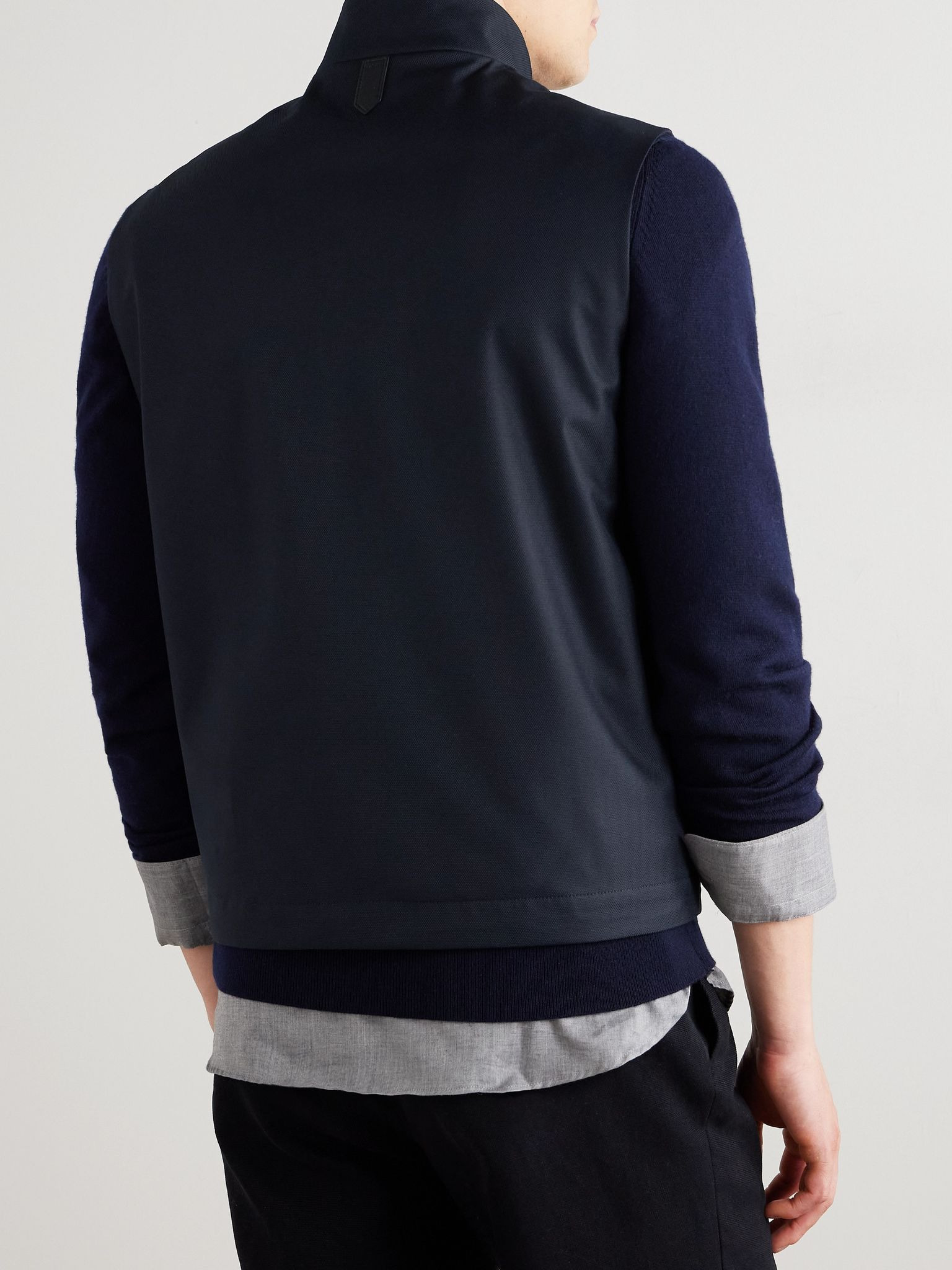 Aston Padded Shell Zip-Up Gilet Blue - 4