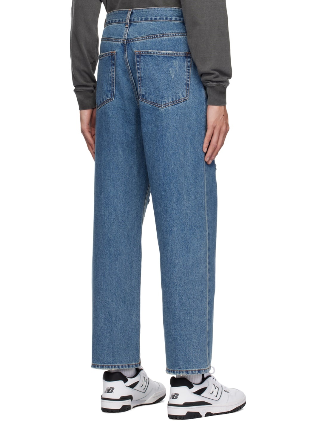 Indigo Distressed Jeans - 3