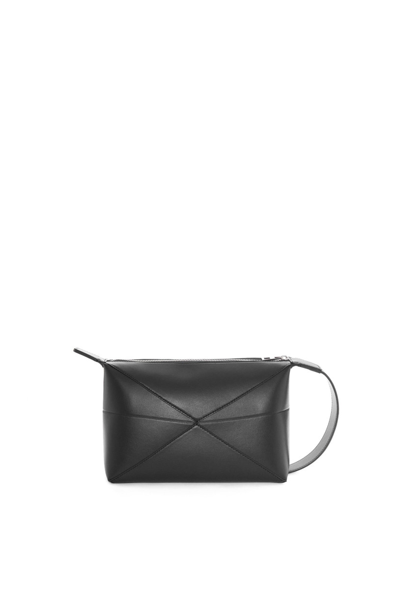 Puzzle Fold wash bag in shiny calfskin 4