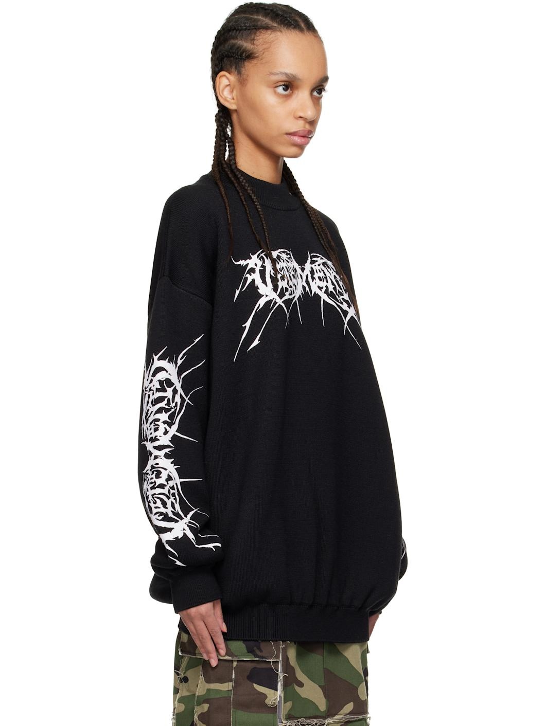 Black Metal Logos Sweater - 2