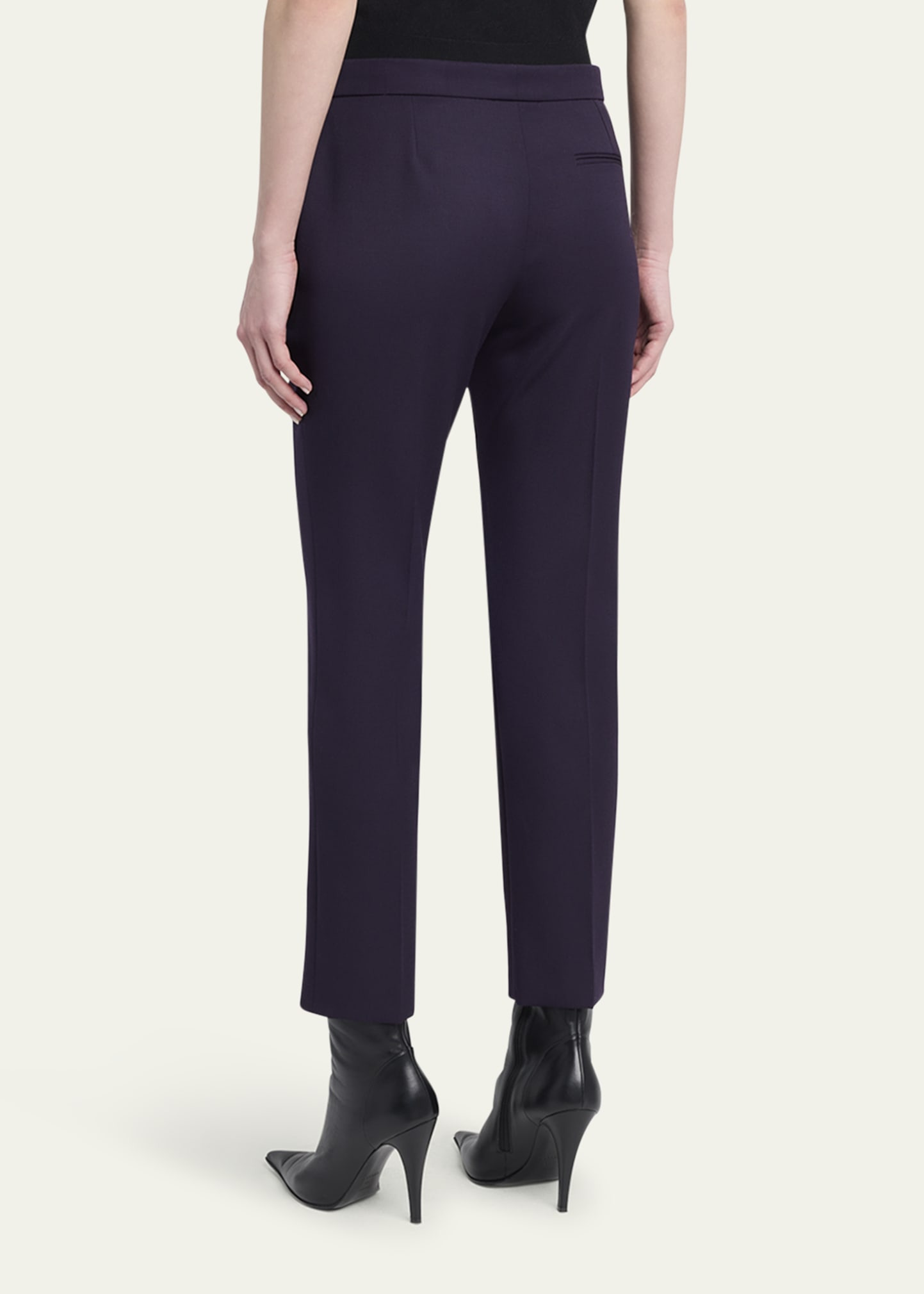 Cropped Cigarette Trousers - 3