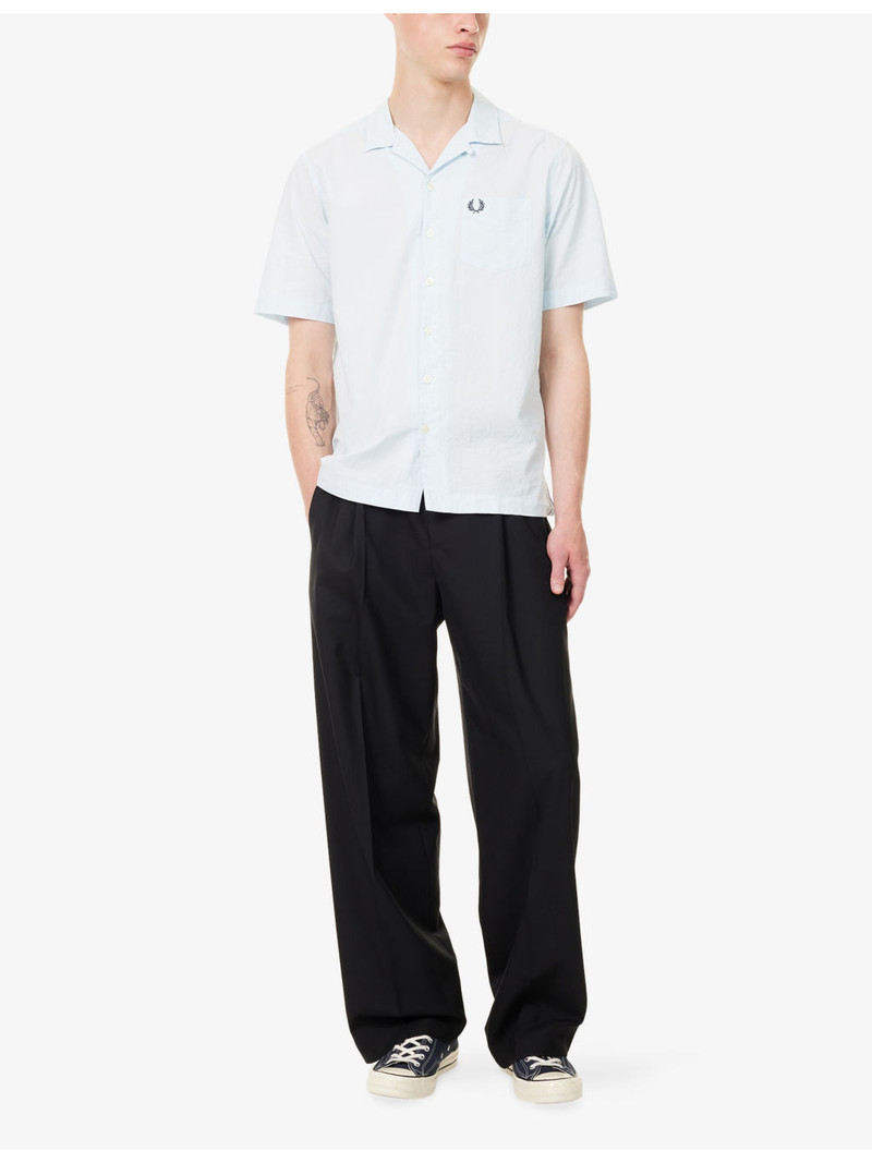 Fred Perry Revere-Collar Cotton Seersucker Shirt outlook
