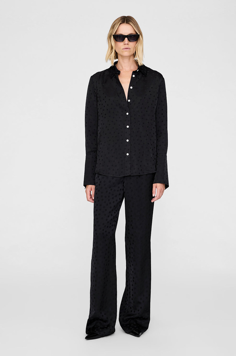 ANINE BING Elain Pant - Black Dot Jacquard outlook