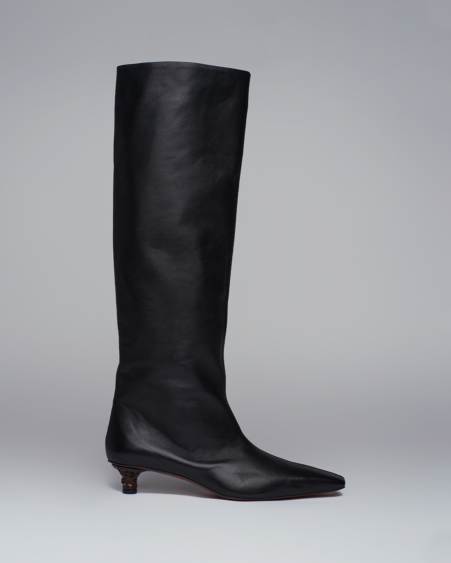 PIPPA - Leather knee boots - Black - 7
