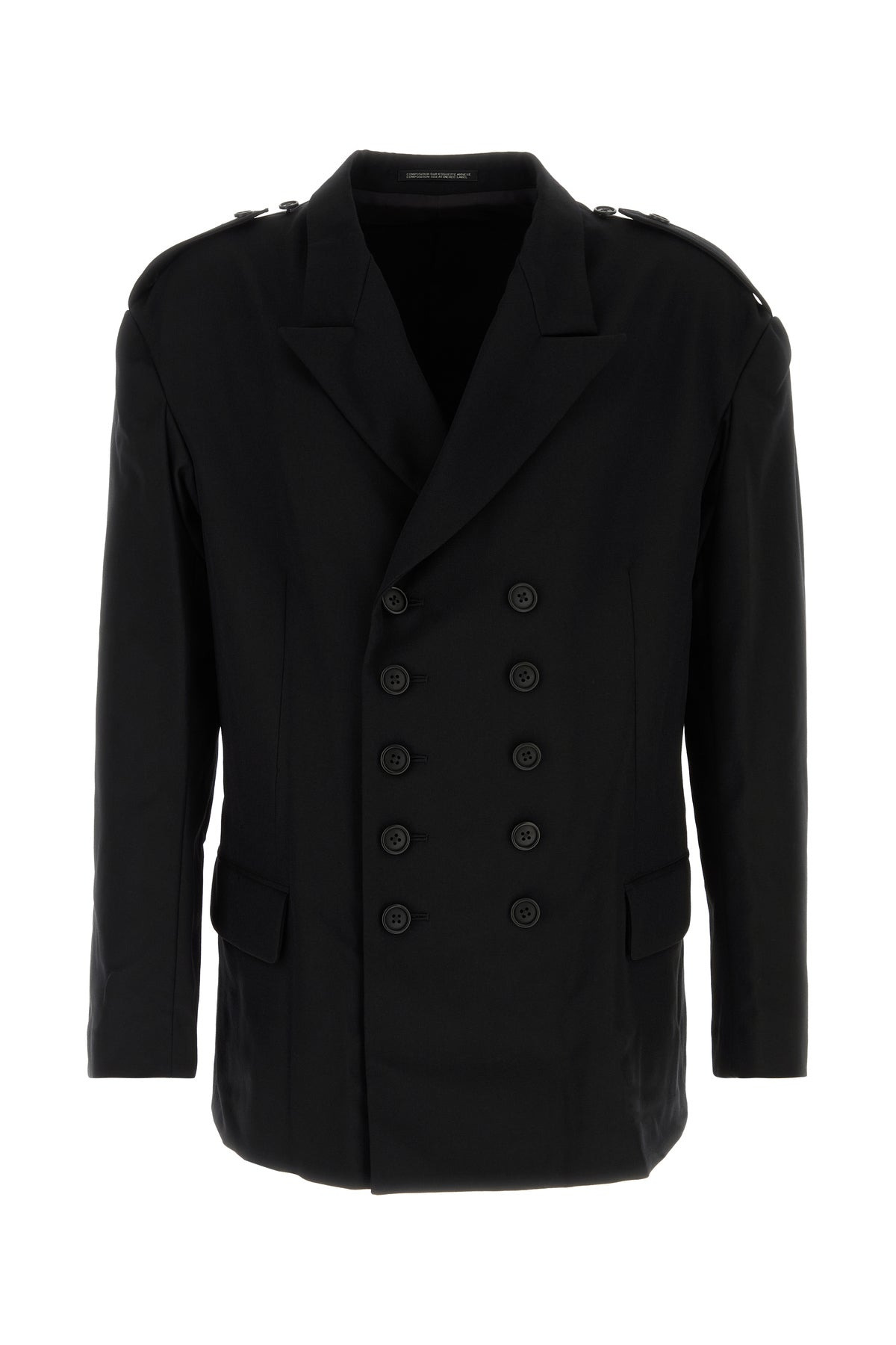 Black wool blazer - 1