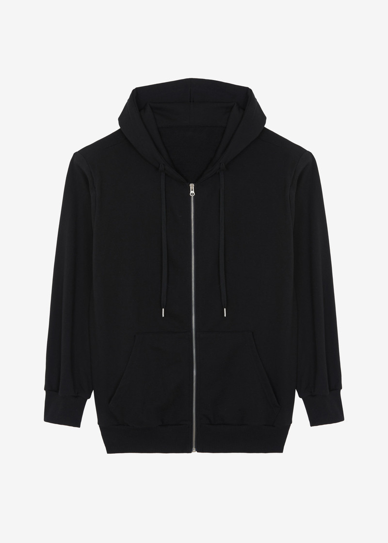 Nami Zip Up Hoodie - Black 1
