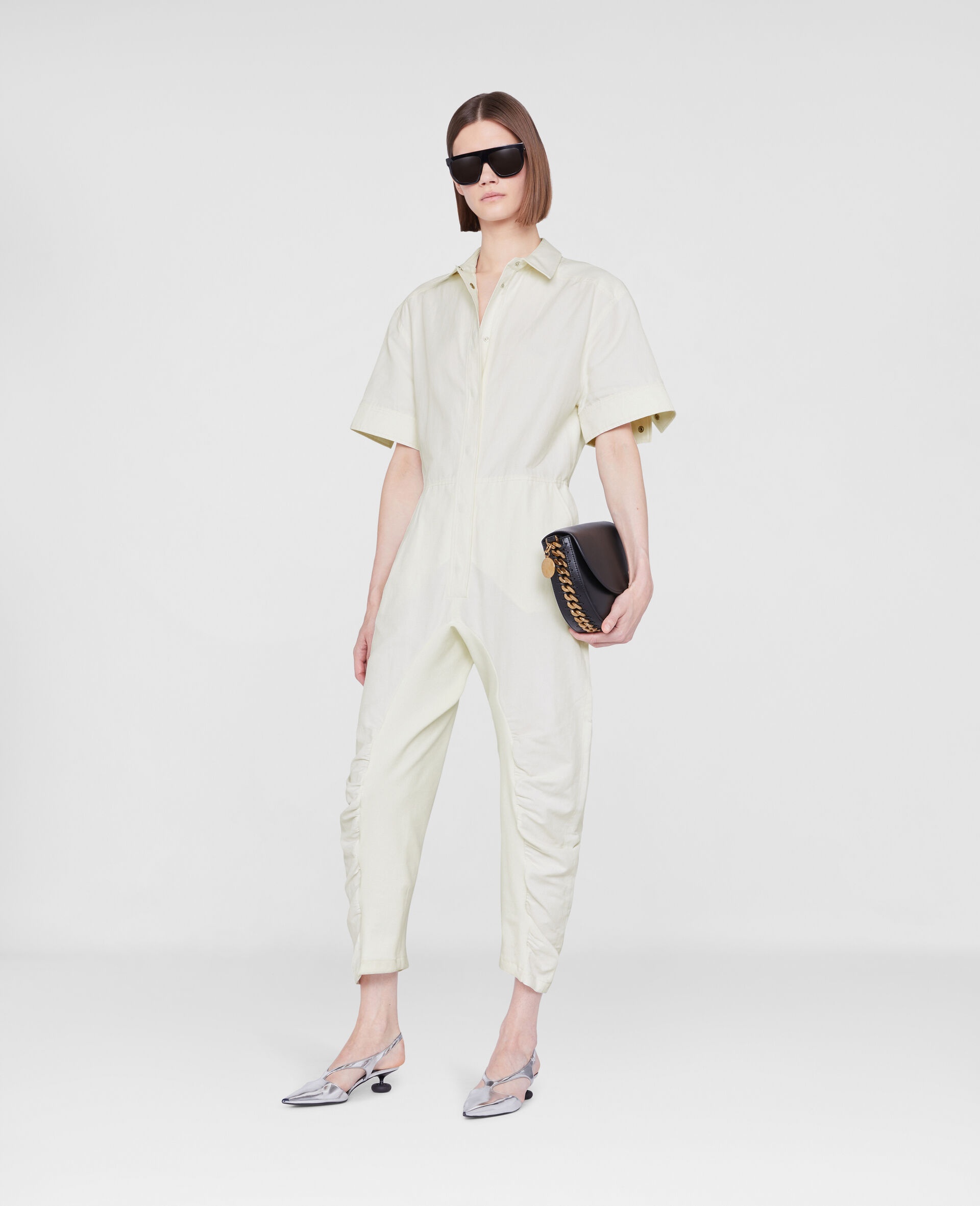 Short Sleeved Jumpsuit - 2