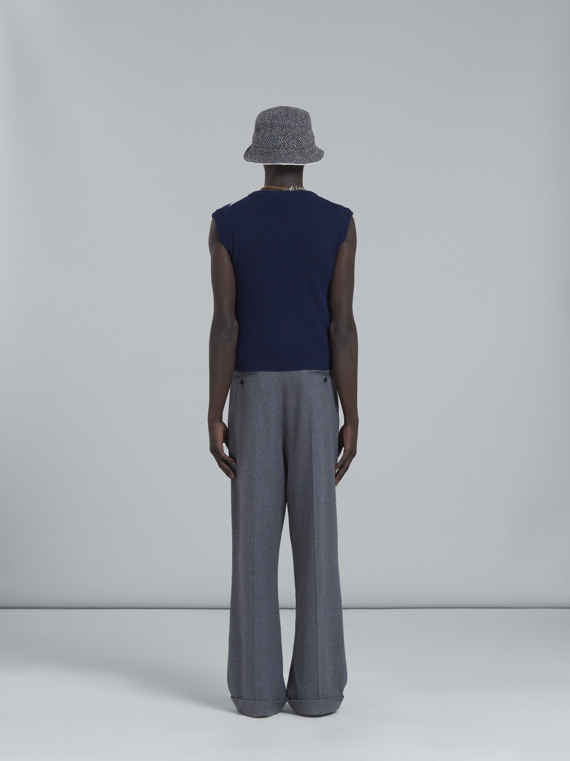 GREY TUXEDO-STYLE PANTS - 3