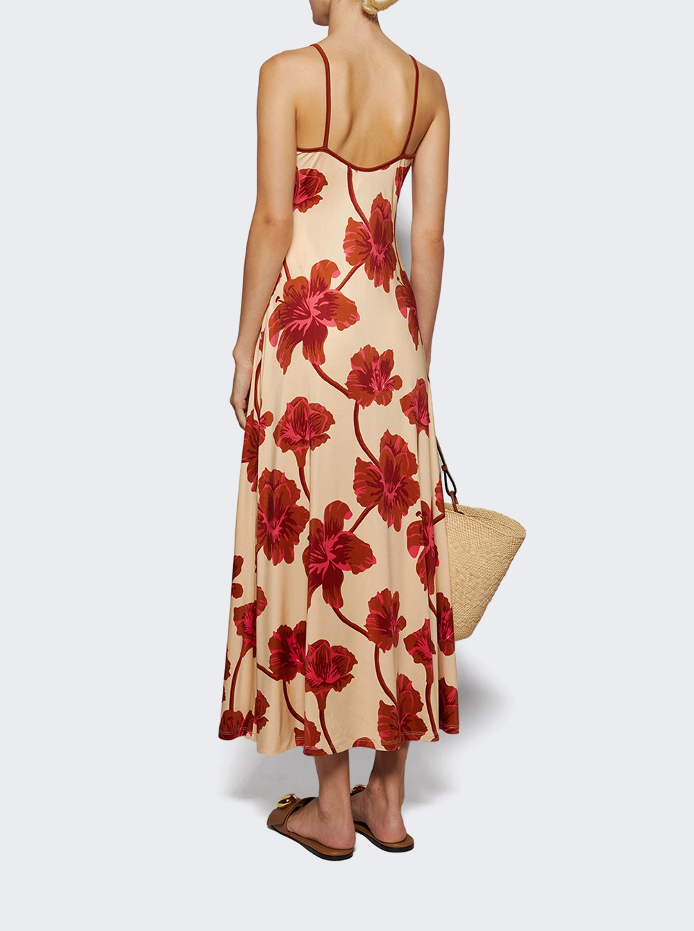 Sendero De Astromelias Ankle Dress Ecru And Camel - 4