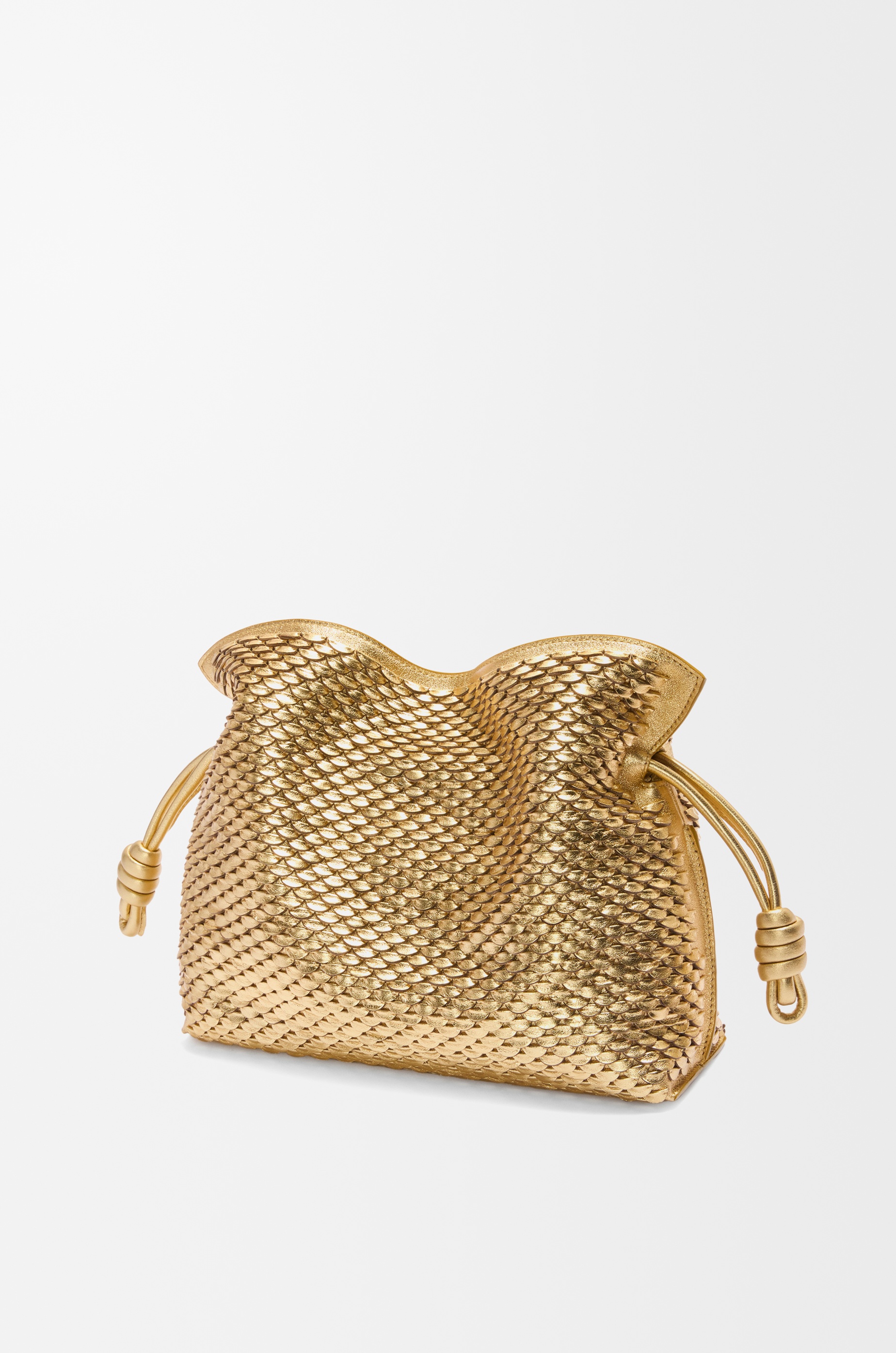 Medium Flamenco clutch in laminated lambskin - 4