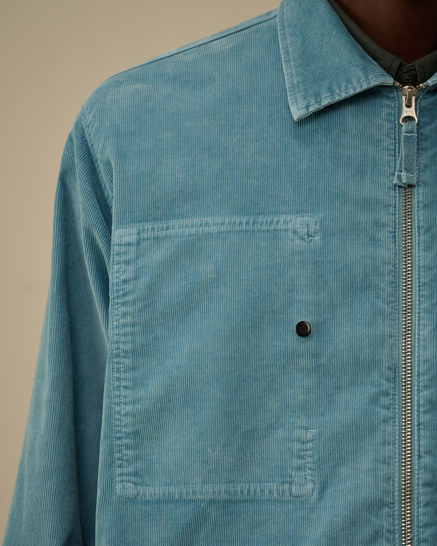Corduroy Lens Zipped Overshirt - 6