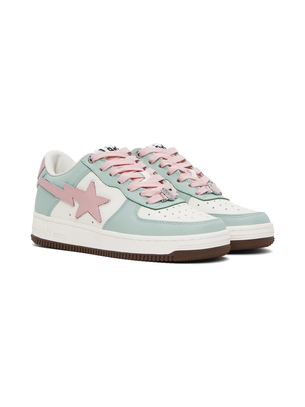 White & Blue Sta #4 Sneakers - 4