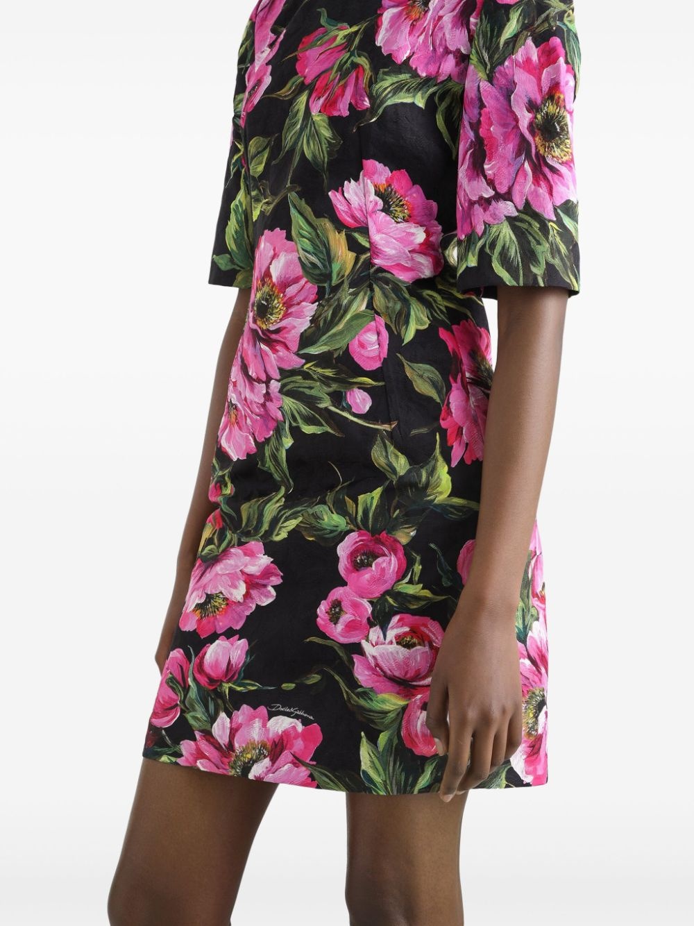 floral-print mini dress - 4