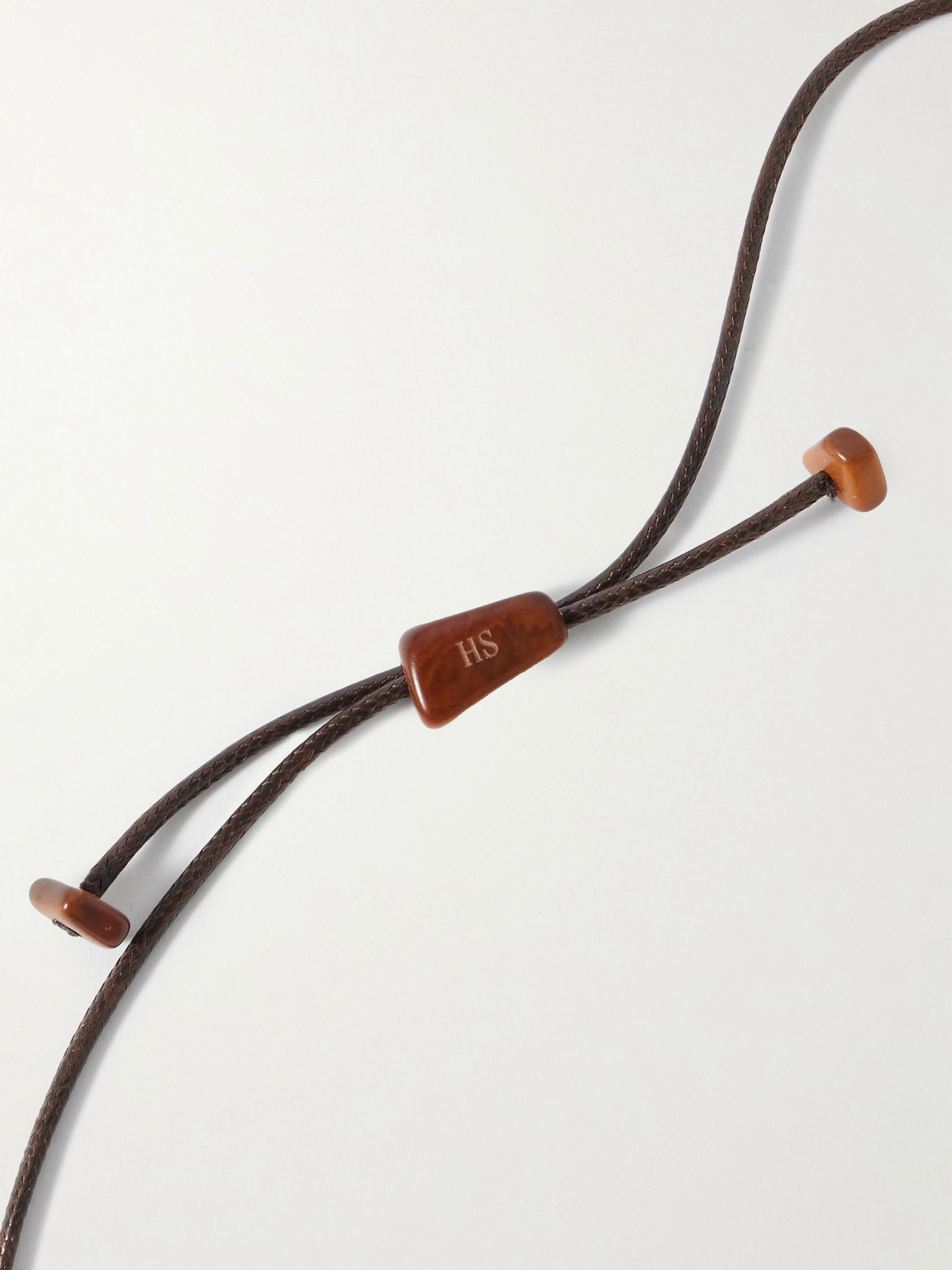 The Statement tagua and leather necklace Brown - 3