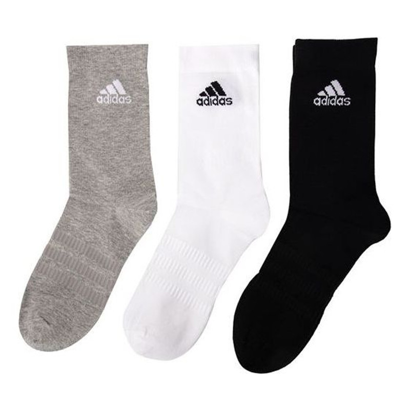 adidas Light Crew 3pp Athleisure Casual Sports Logo Breathable Socks Unisex 3 Pairs DZ9392 1