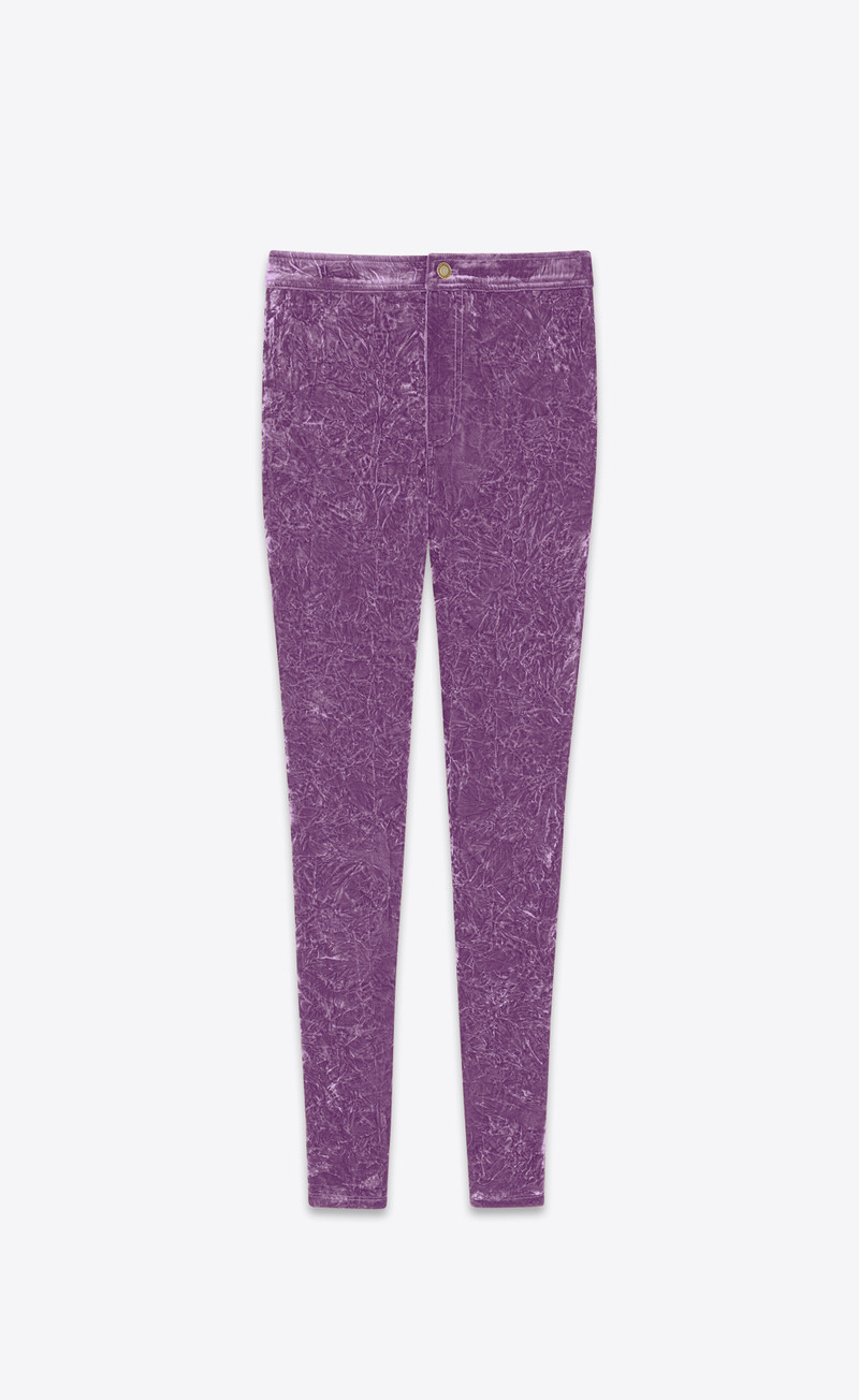 leggings in velvet - 1
