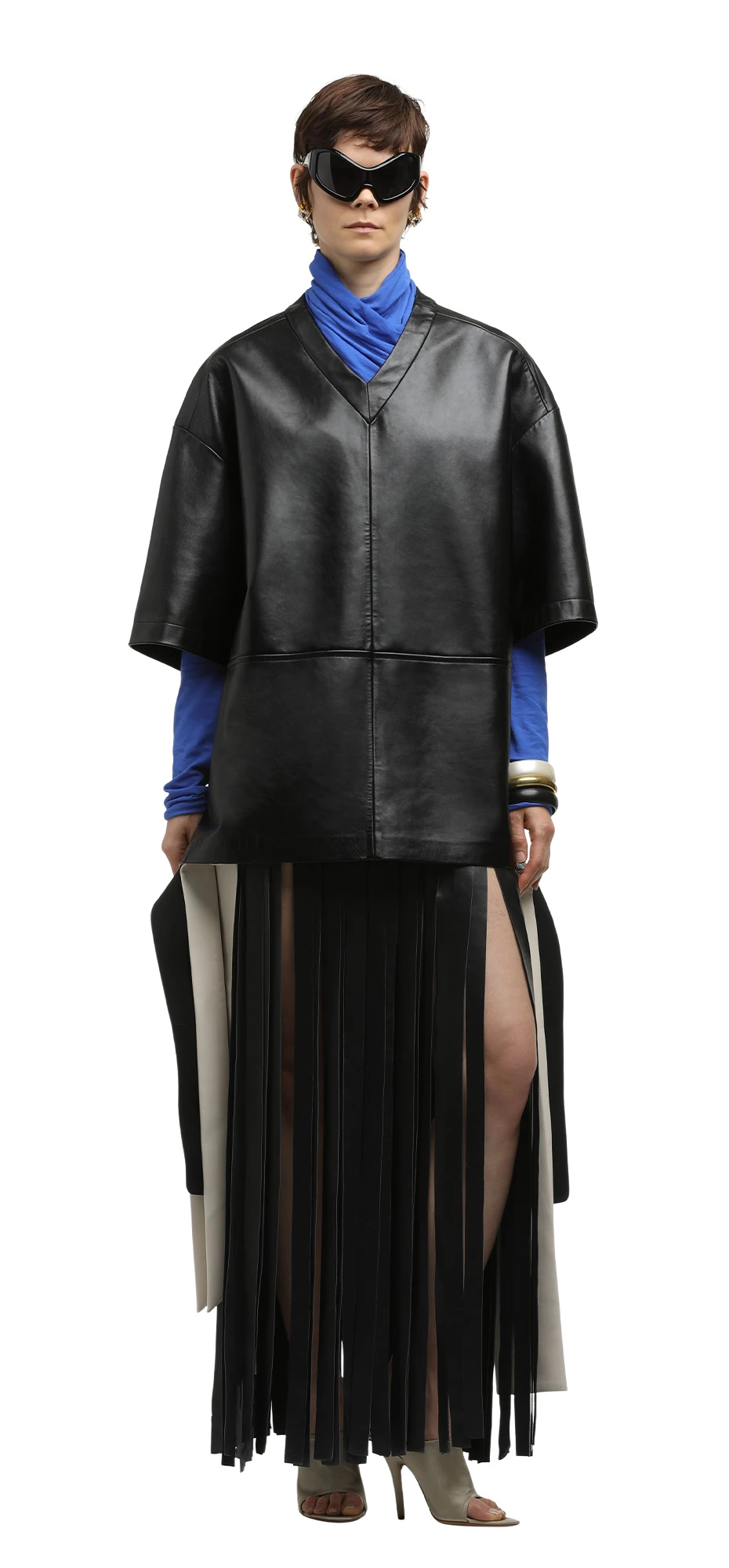 LEATHER TOP BLACK - 3