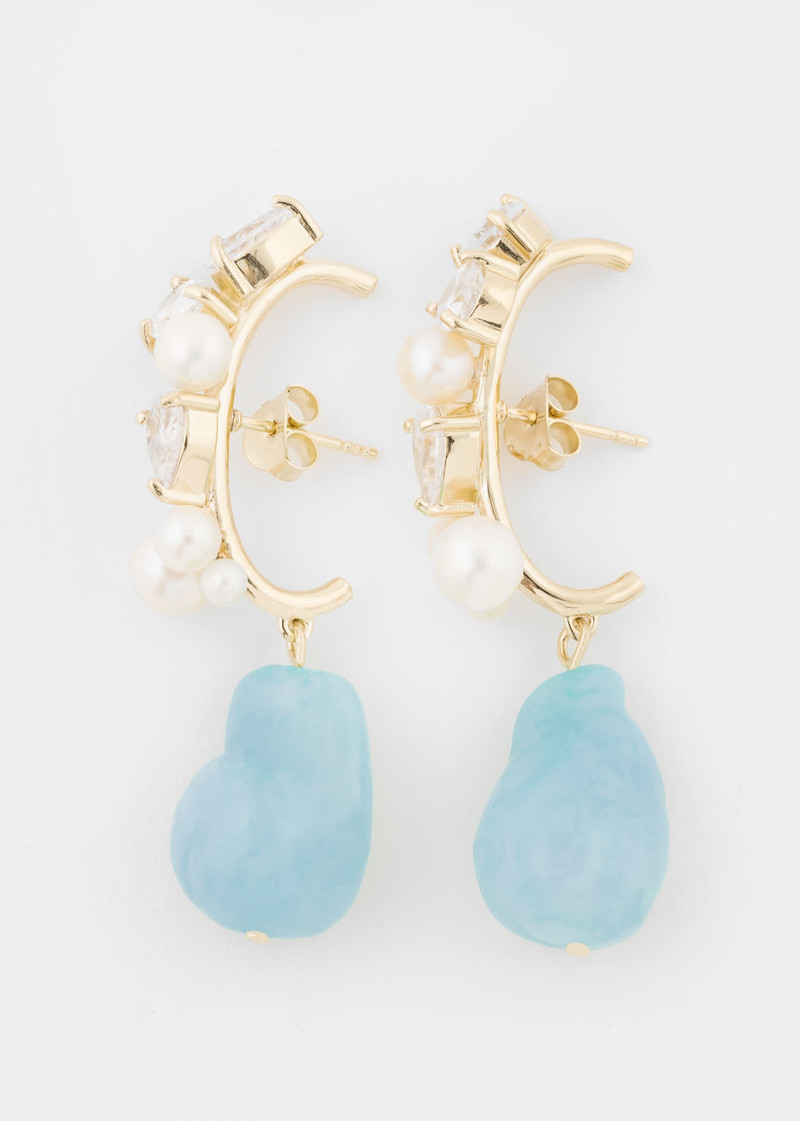 Paul Smith 'Eze‐eh' Pearl & Cubic Zirconia Earrings by Completedworks outlook