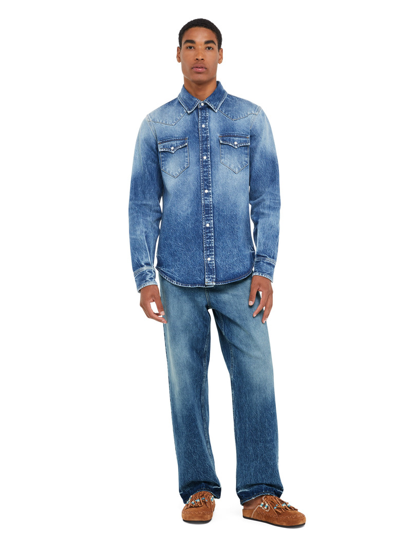 Medium Wash Denim Pants 1