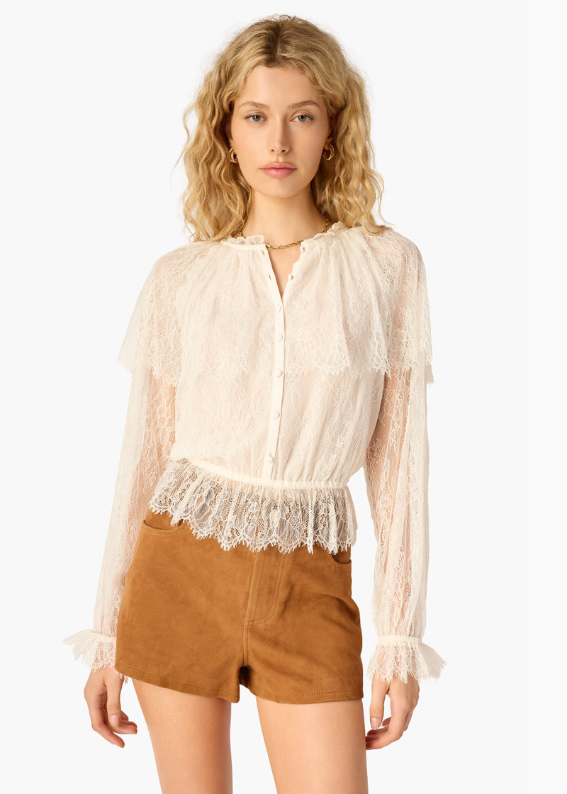 VITORIA LACE BLOUSE MACADAMIA 3