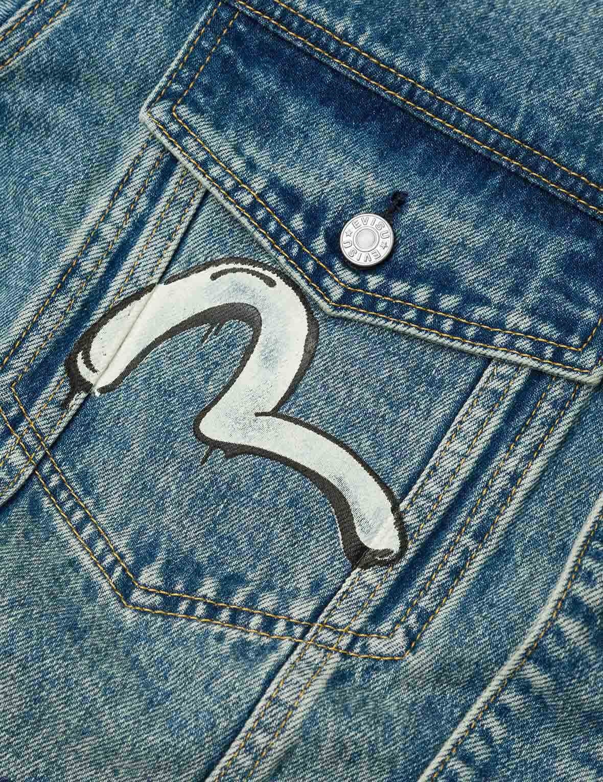 Graffiti Prints Regular Fit Denim Jacket - 9