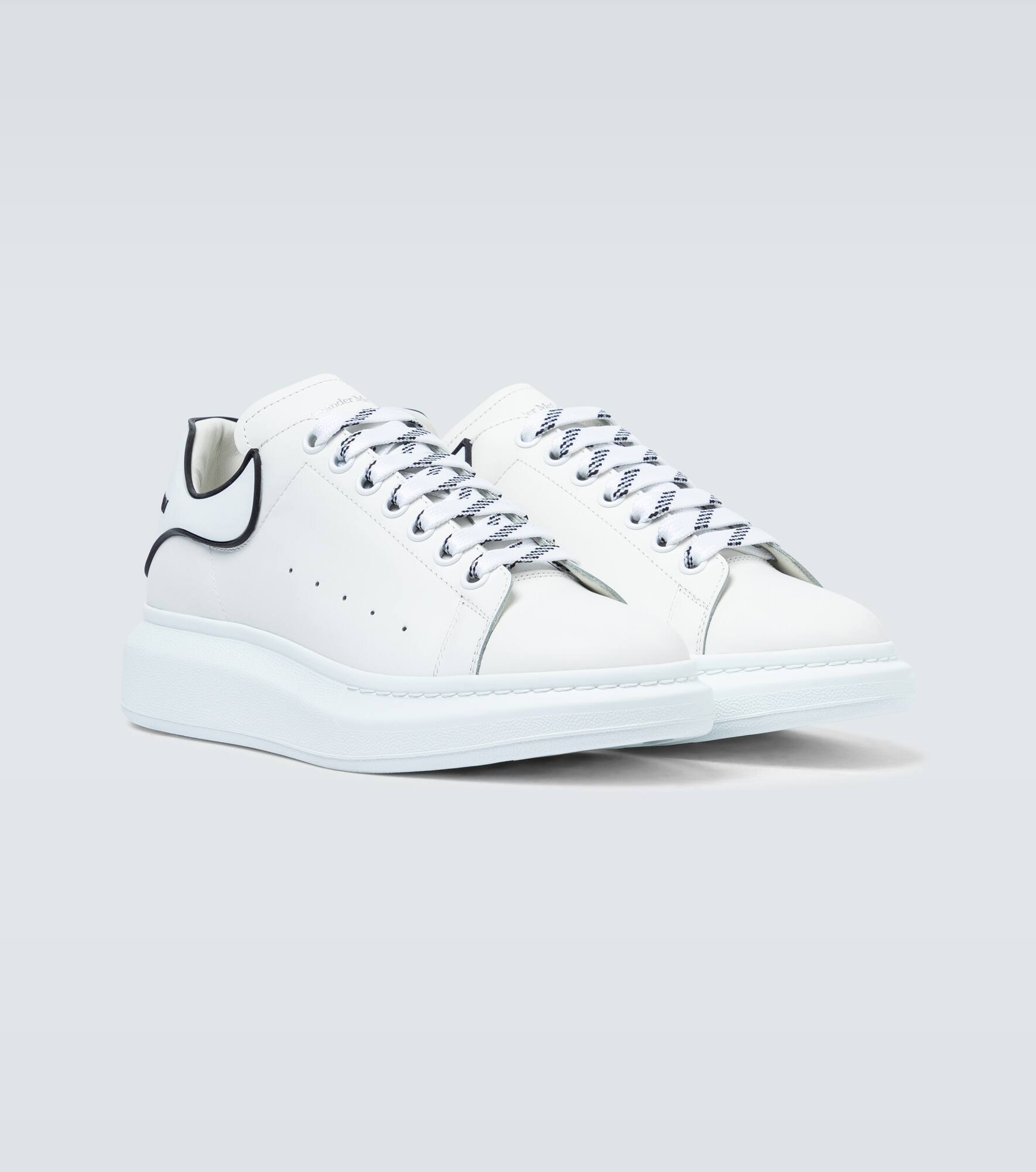 Oversized leather sneakers - 4