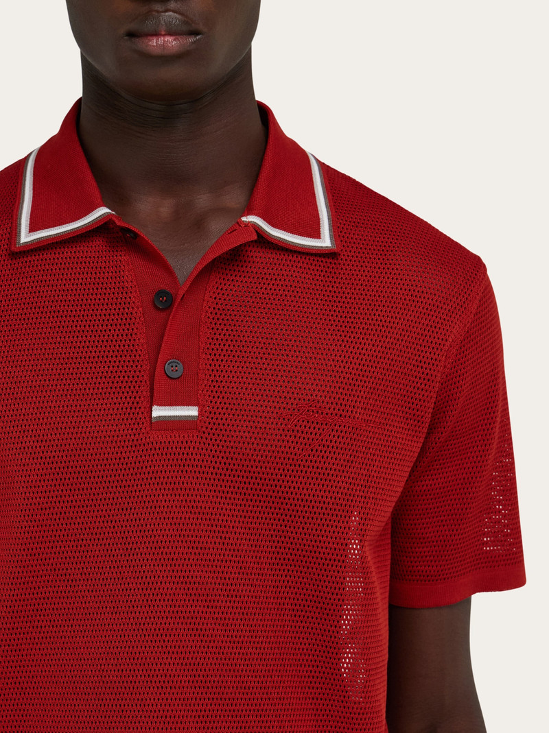 Polo with embroidered signature 4