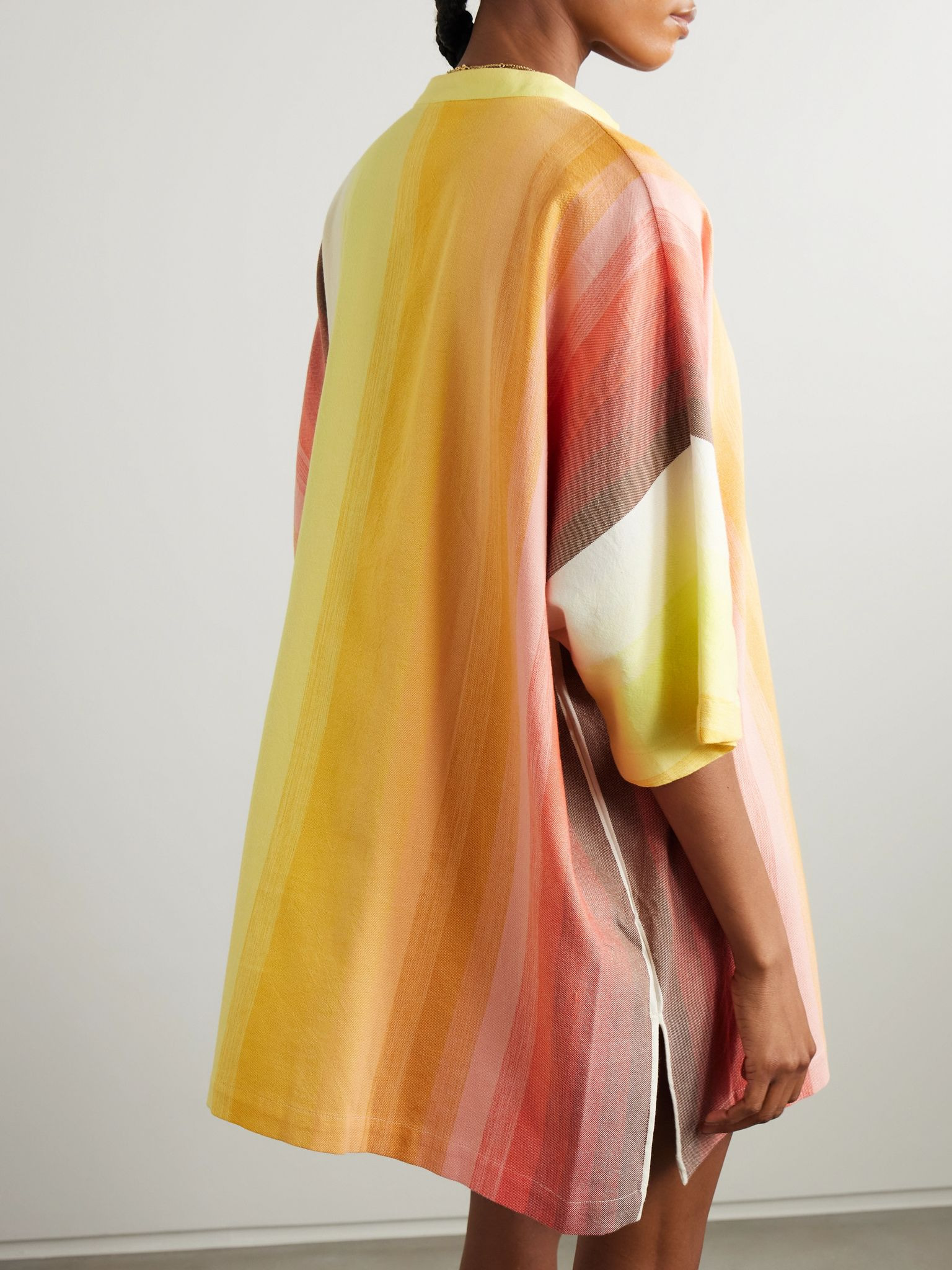 Striped cotton tunic Yellow - 3