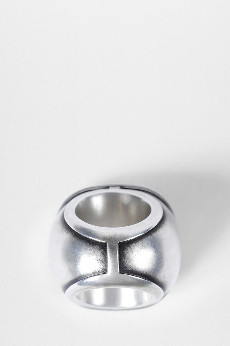 Ann Demeulemeester Char Wide Ring with Spheres outlook