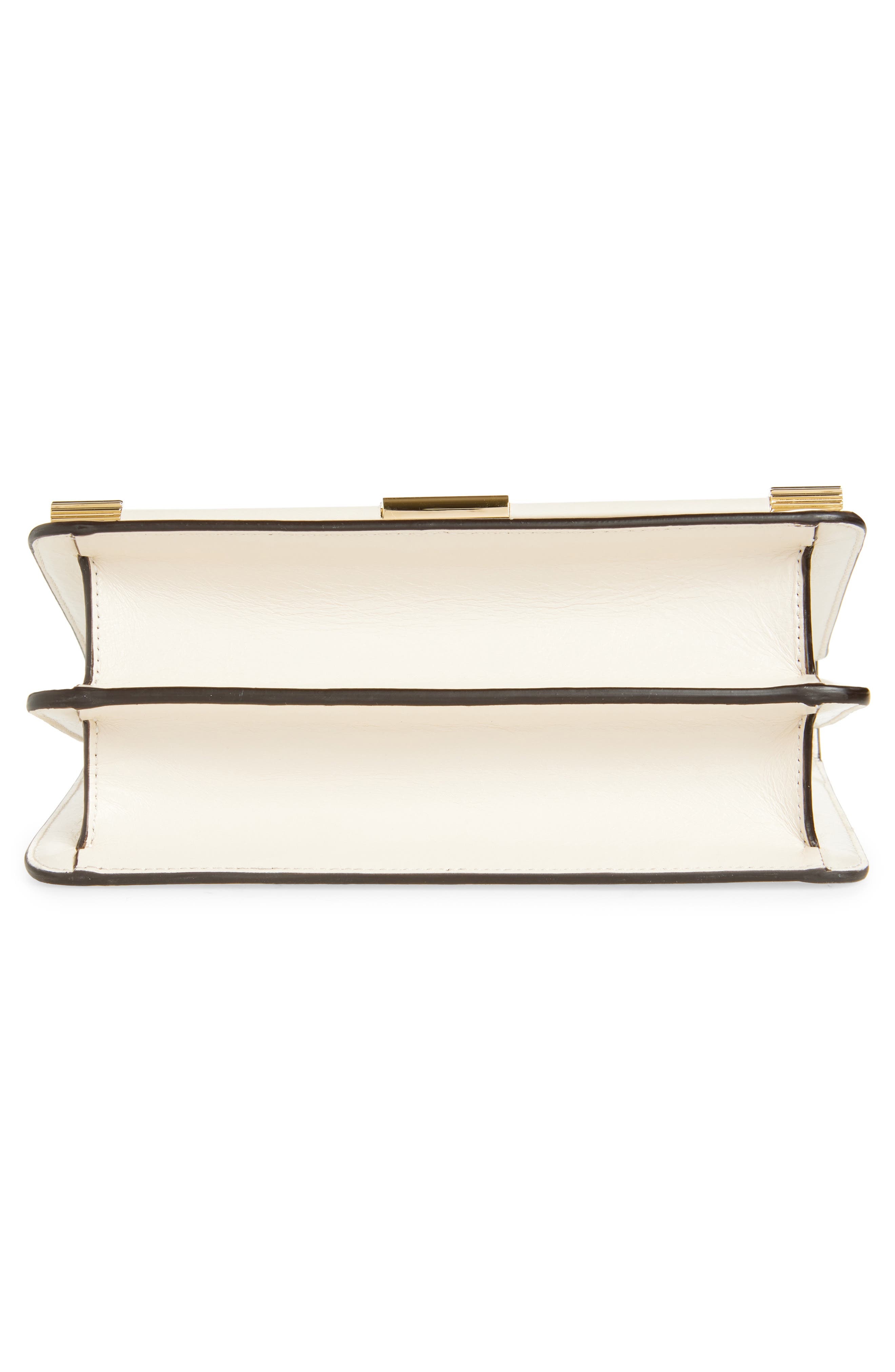 Victoria Beckham 202 Distressed Leather Shoulder Bag in Ivory at Nordstrom - 7