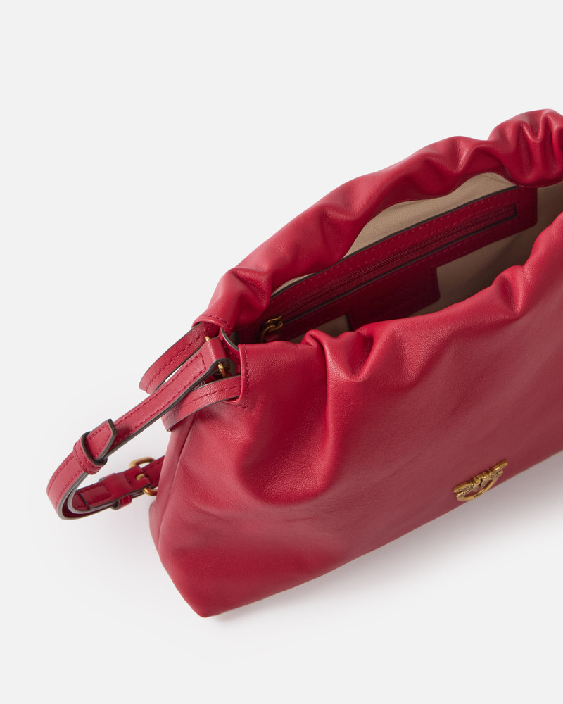 SMALL LATHER SHOULDER BAG WITH DRAWSTRING 4