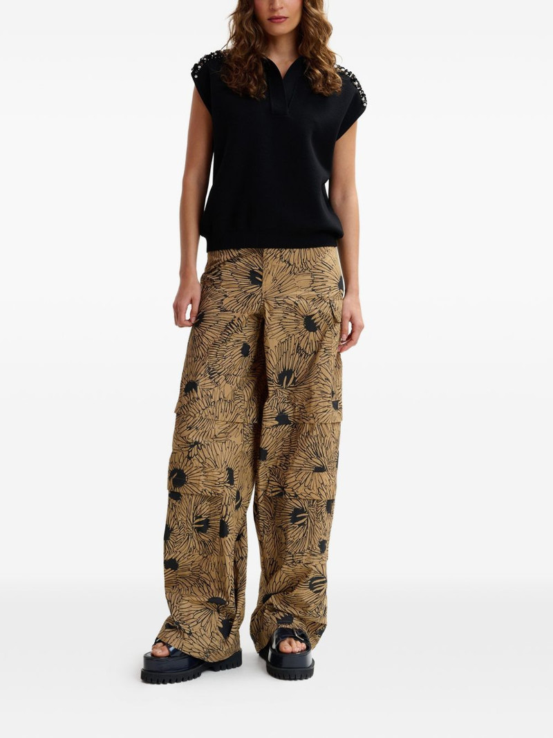 ESSENTIEL ANTWERP sequin polo top outlook