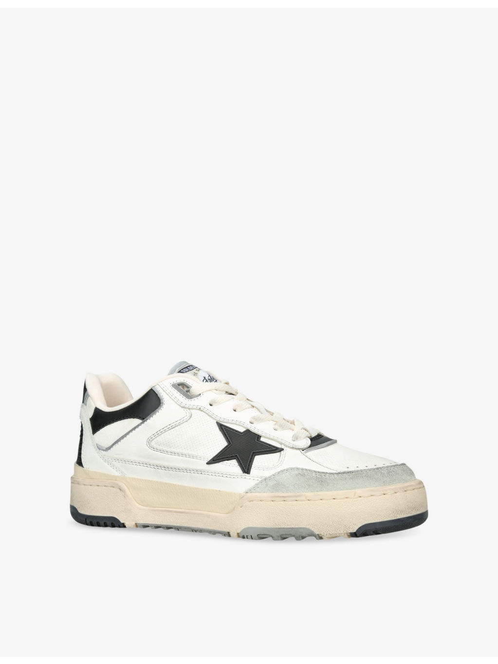 Forty2 Branded Leather and Suede Low-Top Trainers - 3